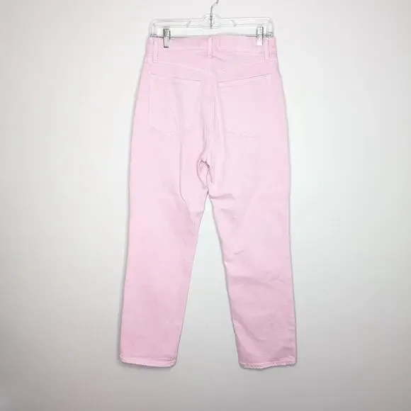 Abercrombie & Fitch Orchid Pink Ultra High Rise 90s Straight Jean Size 6 Short - Picture 2 of 7